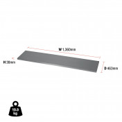 BUNKER® Modular Stainless Steel Worktop, 1360mm