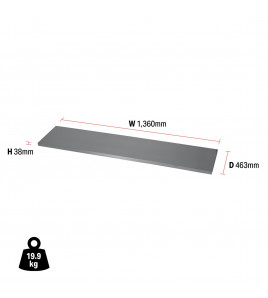 BUNKER® Modular Stainless Steel Worktop, 1360mm
