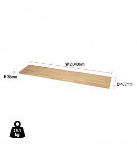BUNKER® Modular Hardwood Worktop, 2040mm