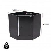BUNKER Modular Corner Floor Cabinet, 865mm