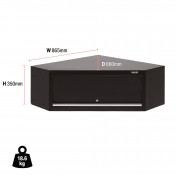 BUNKER Modular Corner Wall Cabinet, 865mm