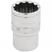 Draper HI-TORQ® 12 Point Socket, 1/2 Sq. Dr., 19mm