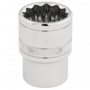 Draper HI-TORQ® 12 Point Socket, 1/2 Sq. Dr., 20mm