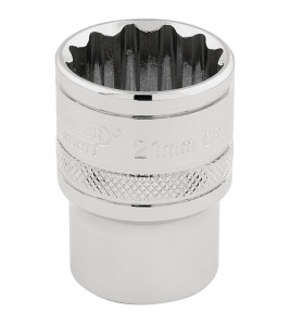 Draper Expert HI-TORQ® 12 Point Socket, 1/2 Sq. Dr., 21mm