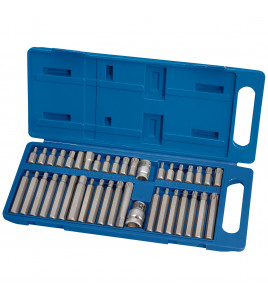 Draper TX-STAR® Hex. & Spline Mechanics Bit Set, 3/8, 1/2 Sq. Dr. (40 Piece)