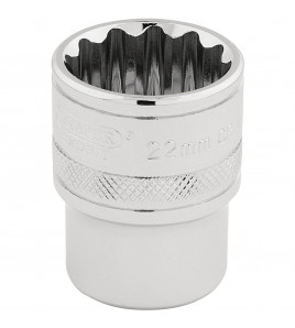 Draper Expert HI-TORQ® 12 Point Socket, 1/2 Sq. Dr., 22mm