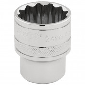 Draper HI-TORQ® 12 Point Socket, 1/2 Sq. Dr., 24mm