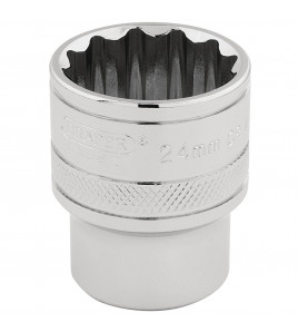 Draper Expert HI-TORQ® 12 Point Socket, 1/2 Sq. Dr., 24mm