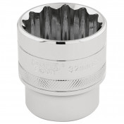 Draper HI-TORQ® 12 Point Socket, 1/2 Sq. Dr., 32mm