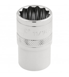 Draper Expert HI-TORQ® 12 Point Socket, 1/2 Sq. Dr., 11/16