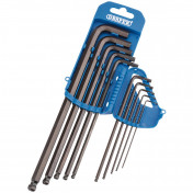 Extra Long Imperial Hex. and Ball End Hex. Key Set (10 Piece)