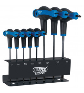 Draper Expert TX-STAR® Soft Grip Metric T-Handle Key Set (8 Piece)