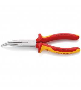 KNIPEX 26 26 200 SB Snipe Nose Side Cutting Pliers Insulated with Multi-Component Grips, 200mm