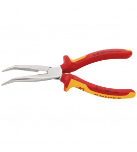 KNIPEX 26 26 200 SB Snipe Nose Side Cutting Pliers Insulated with Multi-Component Grips, 200mm