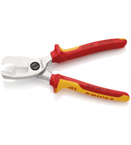 KNIPEX 95 16 200 SB VDE Insulated Cable Shears with Twin Cutting Edge, 200mm