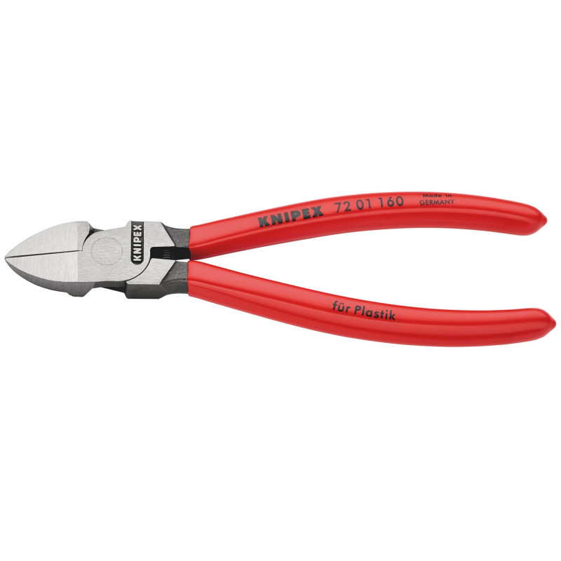 KNIPEX 72 01 160 Diagonal Cutters for plastics plastic coated, 160mm