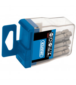 Assorted Insert Bits in Plastic Storage Case, 1/4 Hex (15 Piece)