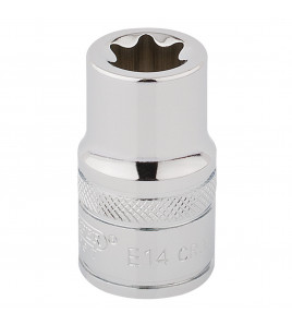 Draper Expert TX-STAR® Socket, 1/2 Sq. Dr., E14
