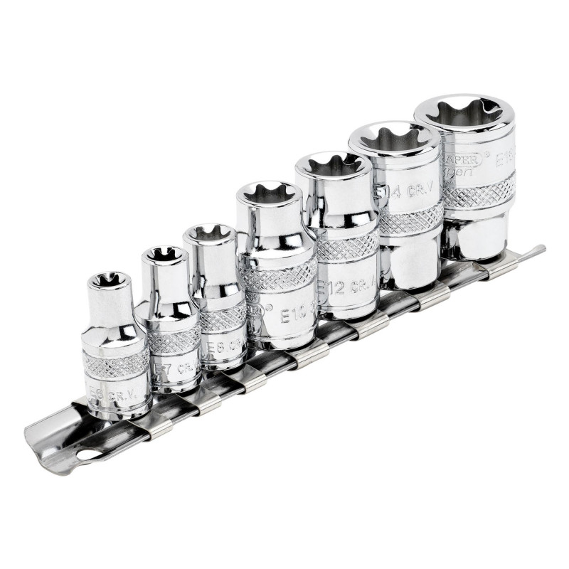 Draper Expert TX-STAR® Socket Set, 1/4 and 3/8 Sq. Dr. (7 Piece)