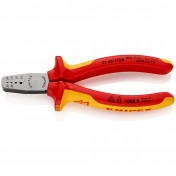 KNIPEX 97 68 145 A VDE Crimping Pliers for Wire Ferrules, 145mm