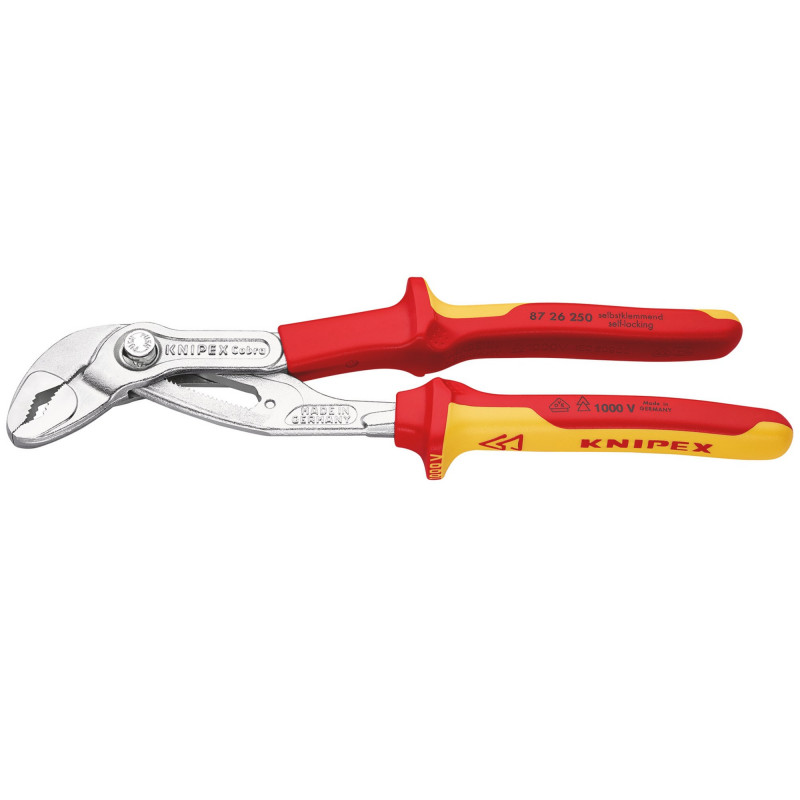 KNIPEX 87 26 250 SB Cobra® VDE High-Tech Water Pump Pliers, 250mm