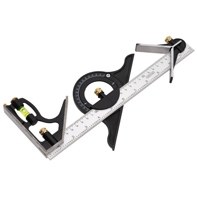 Combination Square with Centre Head and Protractor, 300mm