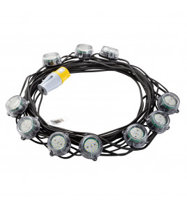 Defender E89354 110V 50W Heavy Duty LED Encapsulated Festoon String Lights, 22m