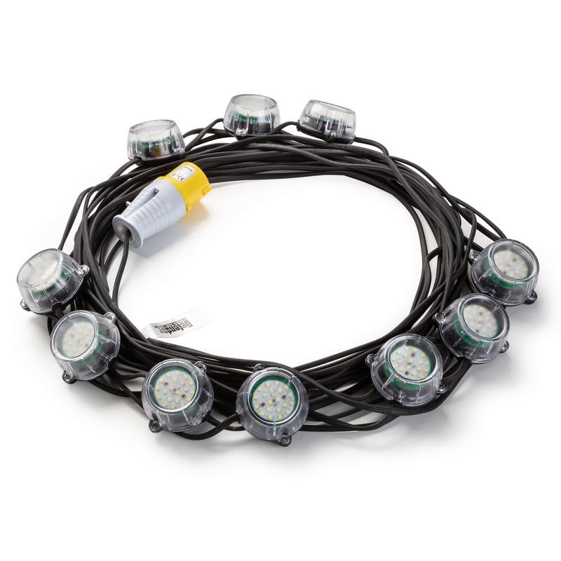 Defender E89354 110V 50W Heavy Duty LED Encapsulated Festoon String Lights, 22m