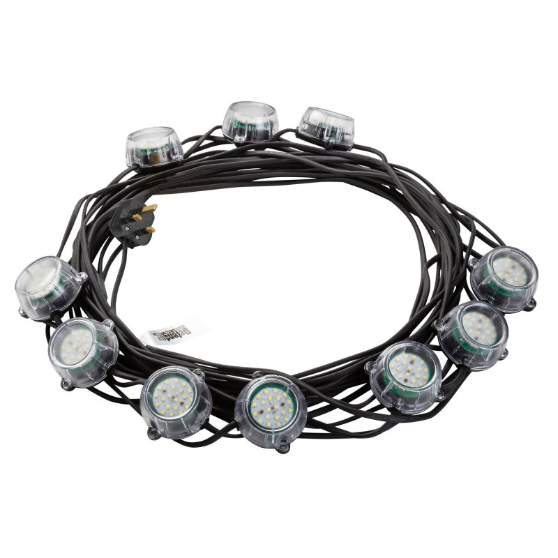Defender E89353 230V 50W Heavy Duty LED Encapsulated Festoon String Lights, 22m