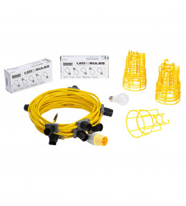 Defender E89811 110V 100W LED ES Festoon Kit, 22m