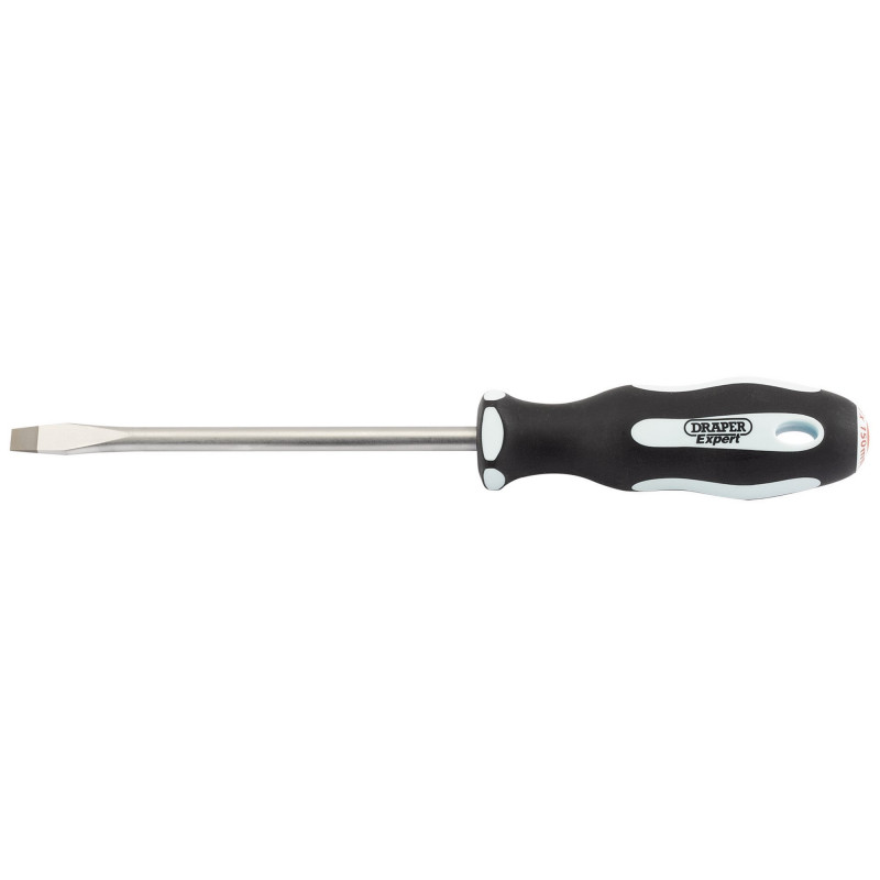 Draper Expert Plain Slot Soft Grip Screwdriver, 8 x 150mm