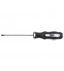 Draper Expert Cross Slot Soft Grip Screwdriver, No.0 x 75mm