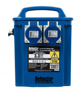 Defender E203030 3.3kVA 230V Step Up Transformer, 16A