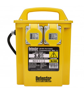 Defender E203010 110V 3kVA Portable Transformer, 16A