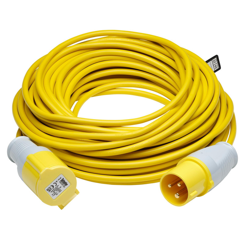 Defender E85230 110V Extension Lead, Yellow, 1.5mm&sup2;, 16A, 25m