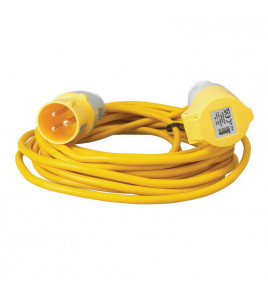 Defender E85118 110V Extension Lead Yellow, 1.5mm&sup2;, 16A, 10m