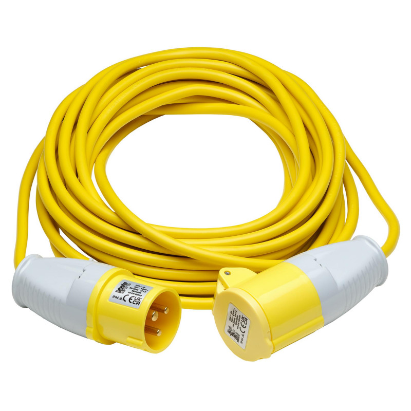 Defender E85118 110V Extension Lead, Yellow, 1.5mm&sup2;, 16A, 10m