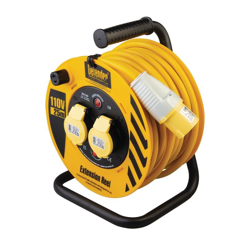 Defender E86450 110V Industrial Cable Reel, 25m