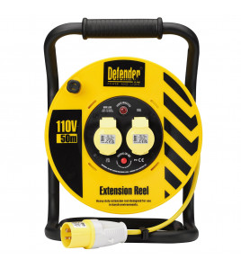 Defender E86500 110V Industrial Cable Reel, 1.5mm&sup2;, 16A, 50m