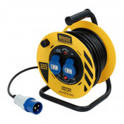 Defender E86475 230V 2-Way Light Industrial Cable Reel, 16A, 25m