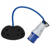 Defender E85302 230V Fly Lead Converter, 16A - 2 x 13A