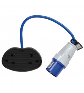 Defender E85302 230V Fly Lead Converter, 16A - 2 x 13A