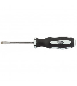 Draper Expert 'Pound Thru' Plain Slot Soft Grip Screwdriver, 5.5 x 75mm