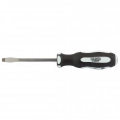 'Pound Thru' Plain Slot Soft Grip Screwdriver, 6.5 x 100mm