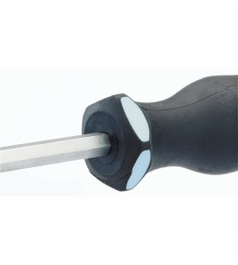 Draper Expert 'Pound Thru' Plain Slot Soft Grip Screwdriver, 6.5 x 100mm