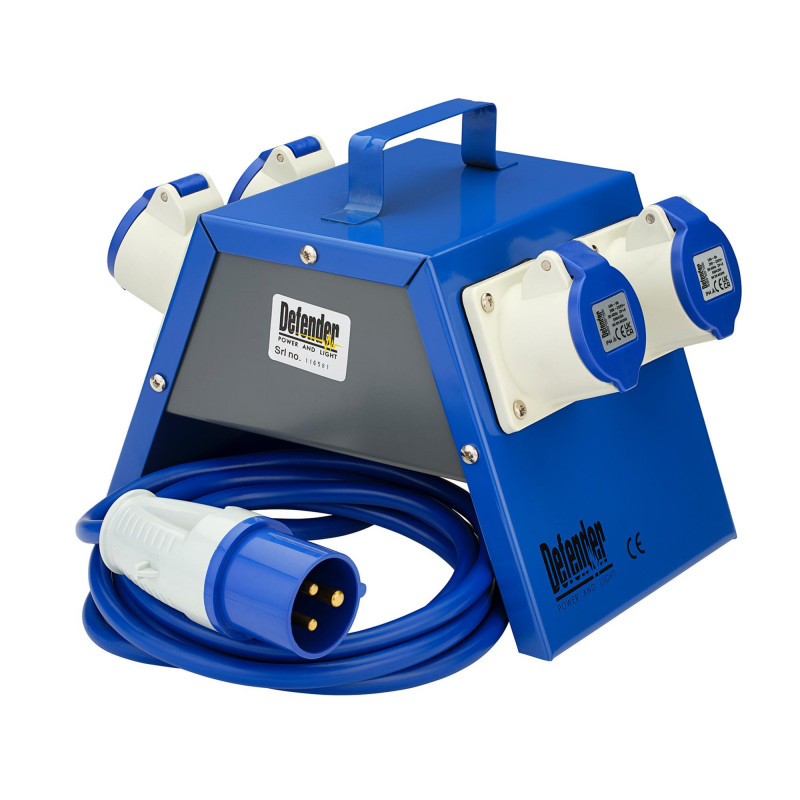 Defender E13112 230V Splitter Box, 4 x 16A