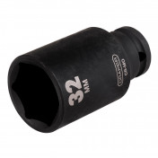 Draper HI-TORQ® Deep Impact Socket, 1/2 Sq. Dr., 32mm