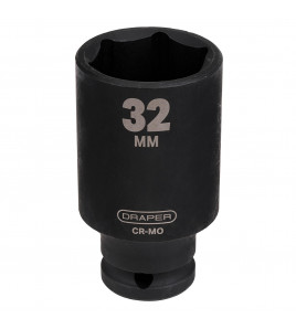 Draper HI-TORQ® Deep Impact Socket, 1/2 Sq. Dr., 32mm