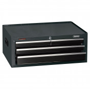 Intermediate Tool Chest, 3 Drawer, 26, Black