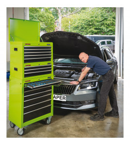 Intermediate Tool Chest, 3 Drawer, 26, Green